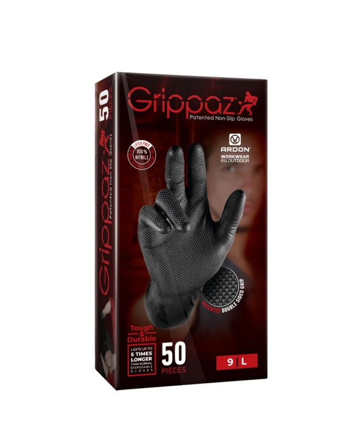 Jednorázové rukavice GRIPPAZ® 246 - černá