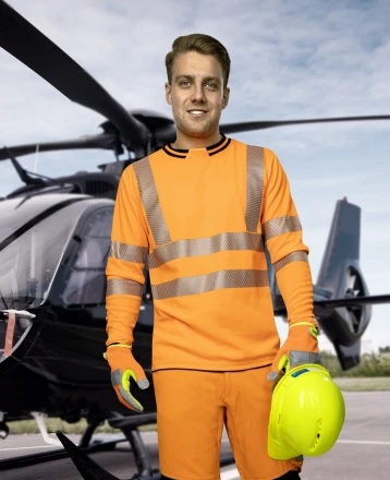 Tričko s dlhým rukávom ARDON®SIGNAL Hi-Vis oranžové